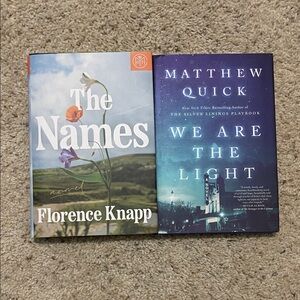 Hardback Book bundle the names & we are the light